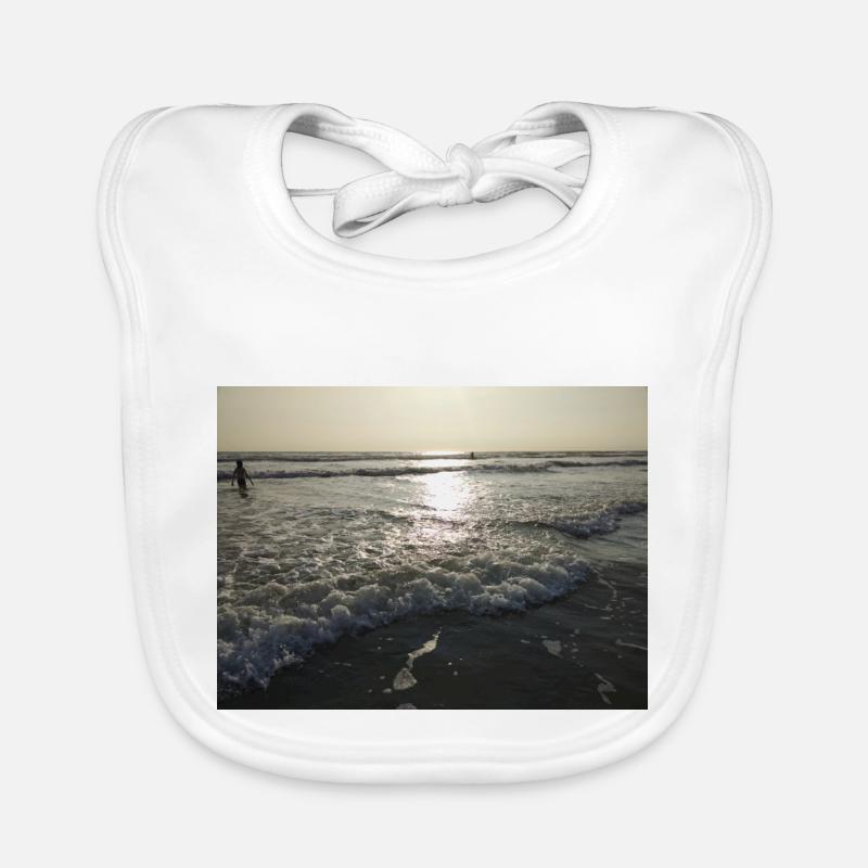 Sea, beach, wave, surf Organic Baby Bibs