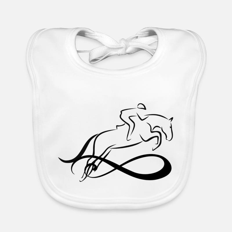 unendlich liebe Pferd Springreiten Baby Bio-Lätzchen