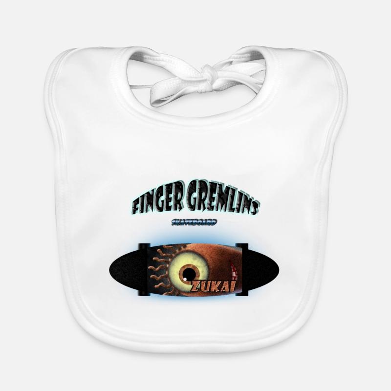 Skateboard Creature Monster Sport Finger Gremlin Organic Baby Bibs