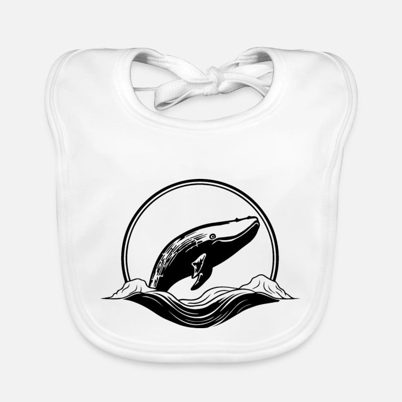 Wal Meer Fische Baby Bio-Lätzchen