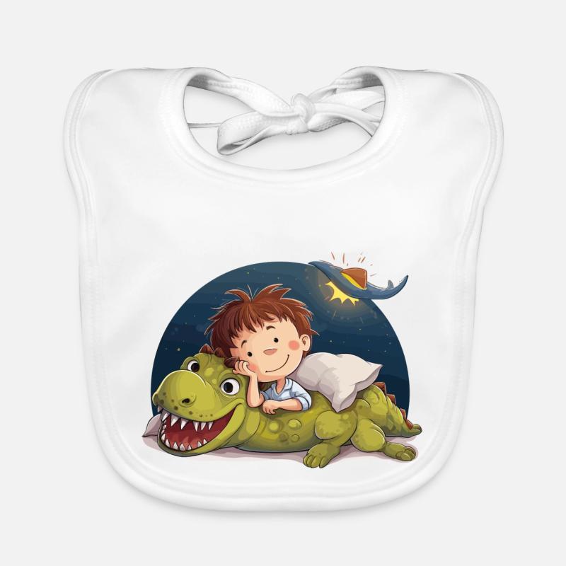 Dino Fan schläft ein Baby Bio-Lätzchen