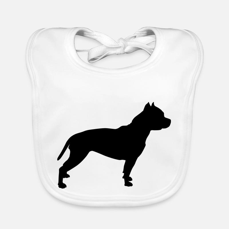 pitbull schattenriss 1 Baby Bio-Lätzchen