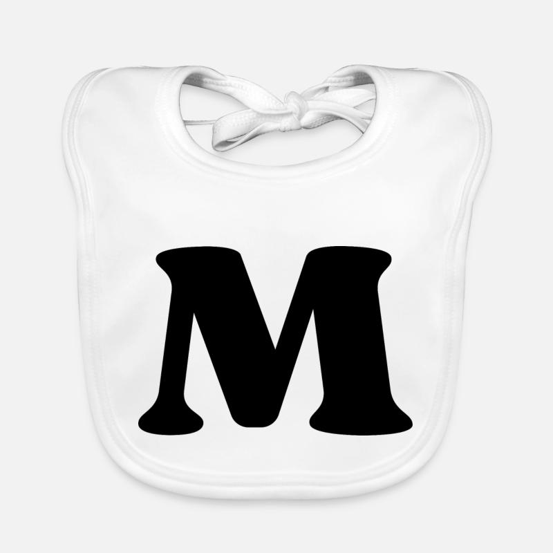 Buchstabe m Baby Bio-Lätzchen