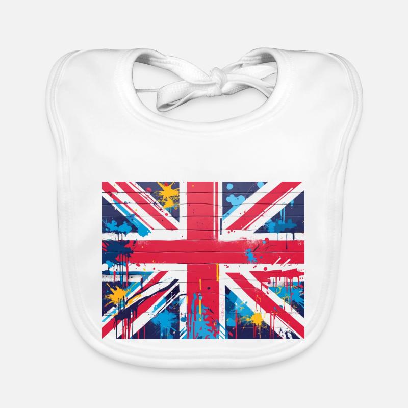 Britische Flagge Graffiti Kunst Baby Bio-Lätzchen