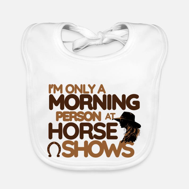 Ich bin nur ein Morgenmensch bei Pferdeshows Baby Bio-Lätzchen