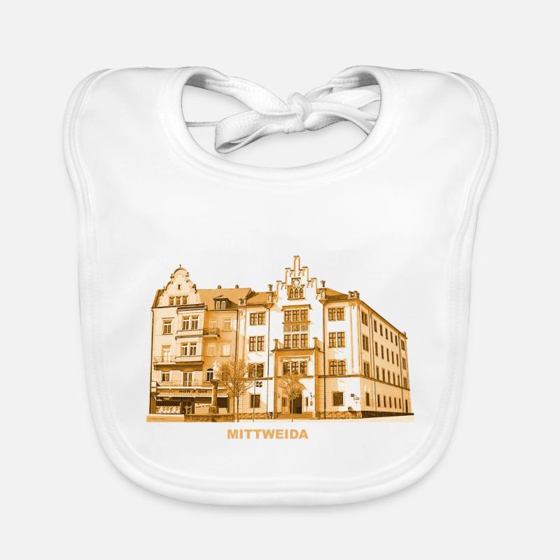 Mittweida Town Hall University City Saxony Organic Baby Bibs