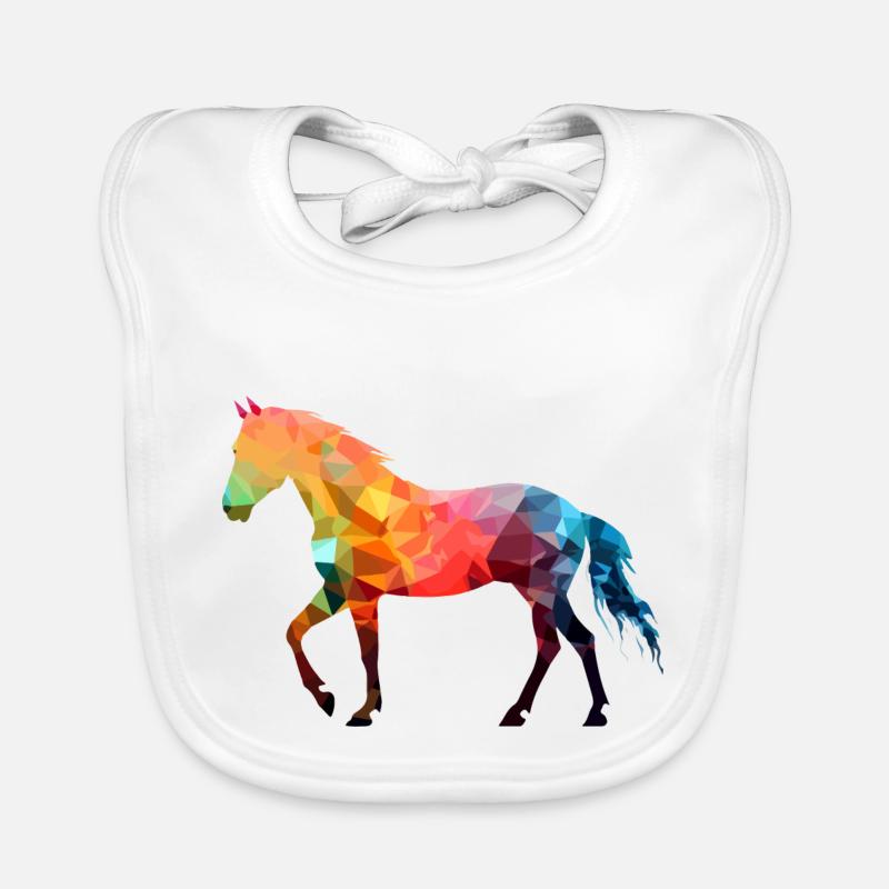 Bake das bunte Pferd Baby Bio-Lätzchen