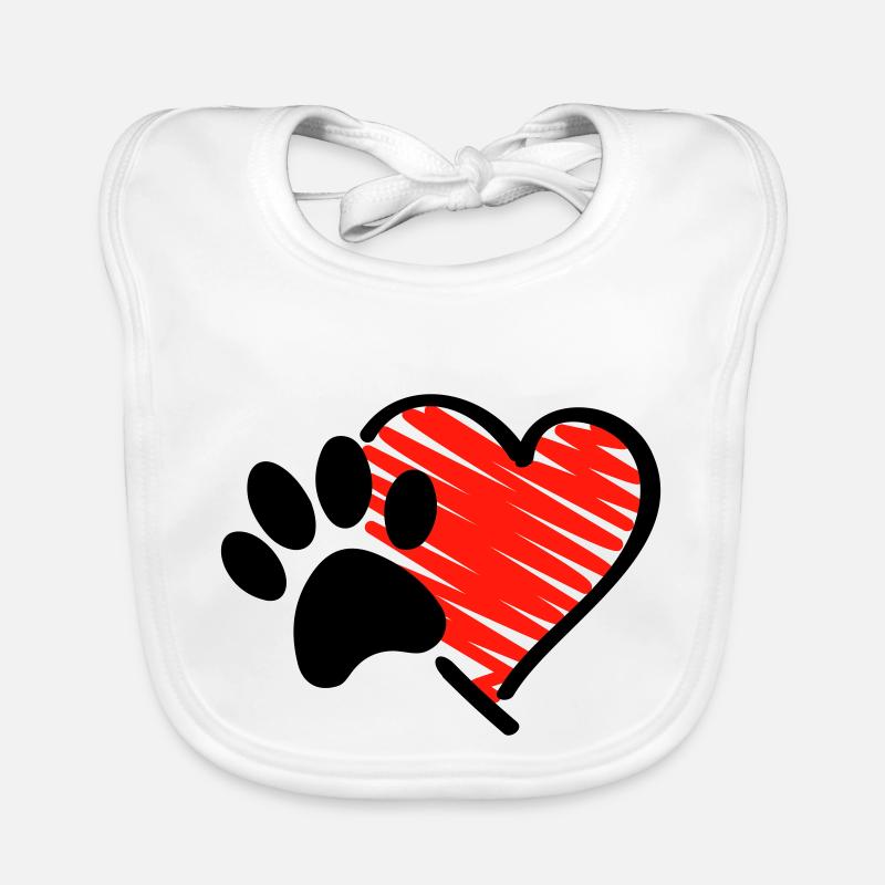 Paw Heart Organic Baby Bibs