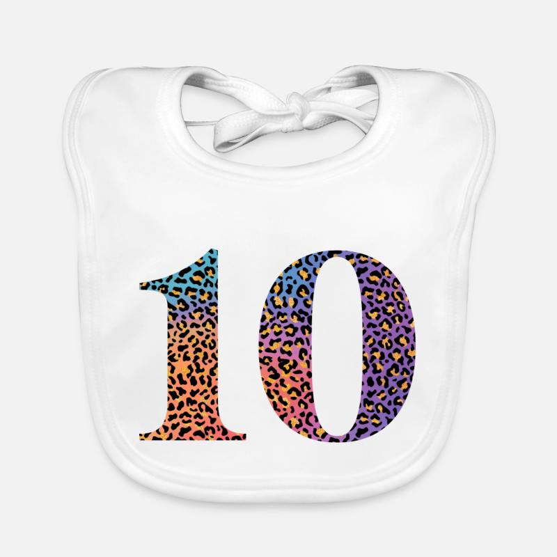 10e anniversaire léopard Bavoir bio Bébé