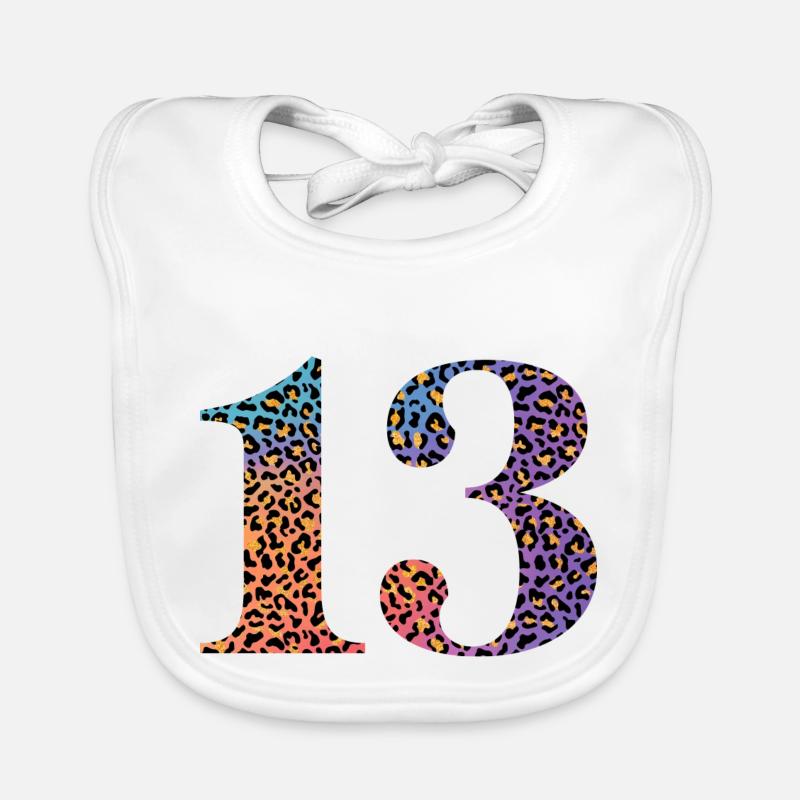 13. Geburtstag Leopard Baby Bio-Lätzchen