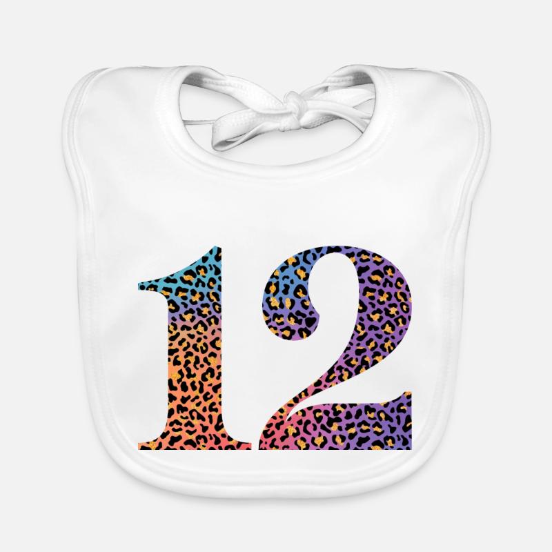 12. Geburtstag Leopard Baby Bio-Lätzchen