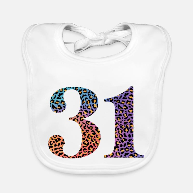 31. Geburtstag Leopard Baby Bio-Lätzchen