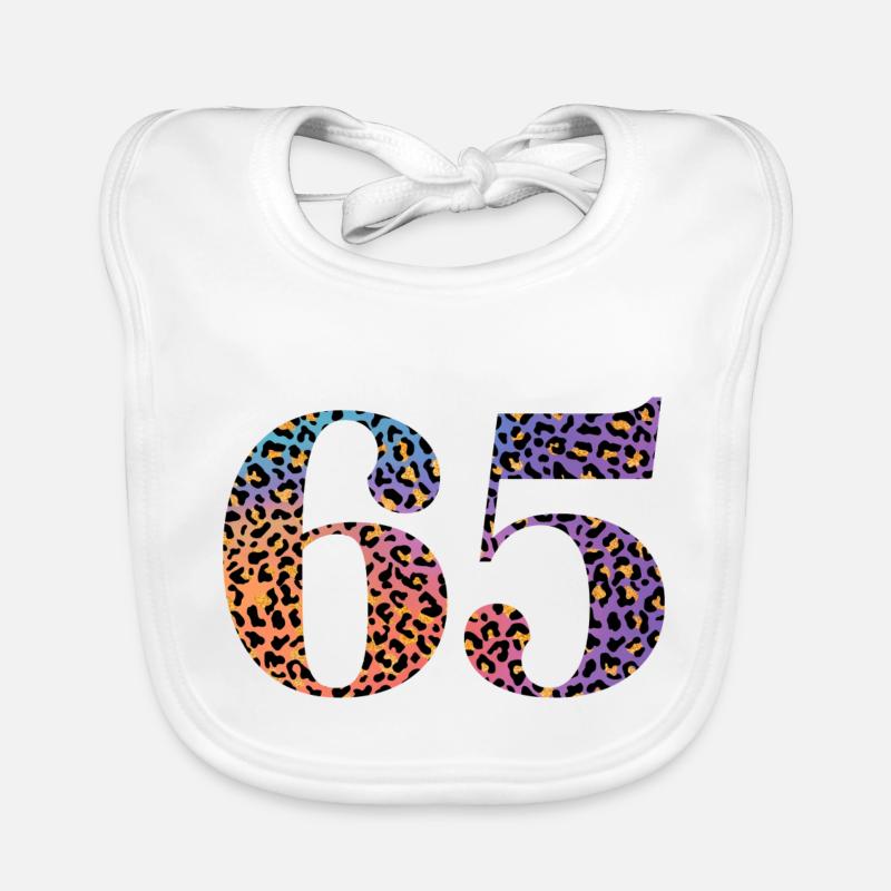 65. Geburtstag Leopard Baby Bio-Lätzchen