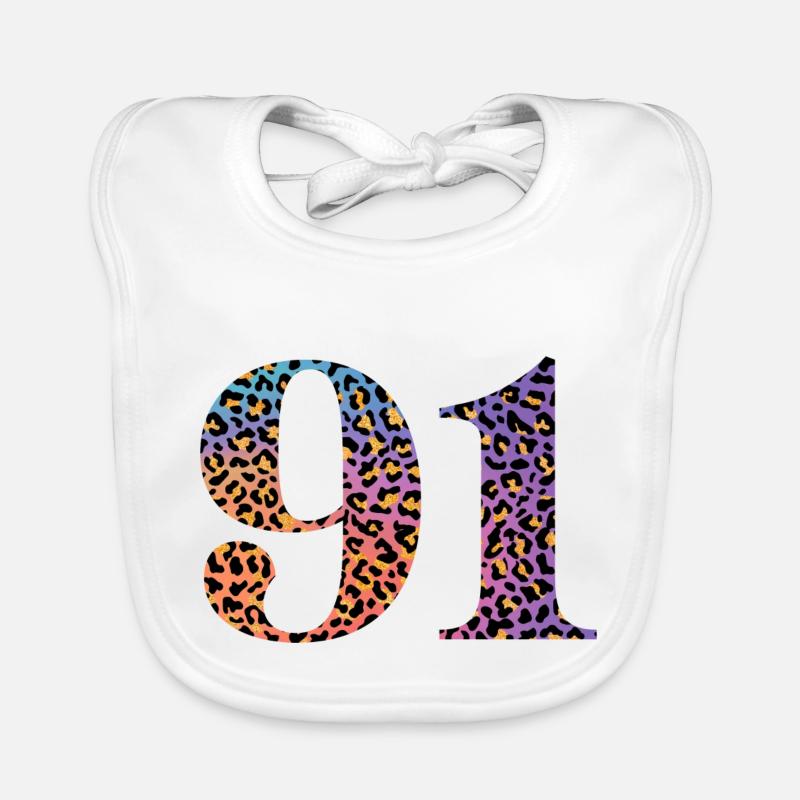 91. Geburtstag Leopard Baby Bio-Lätzchen