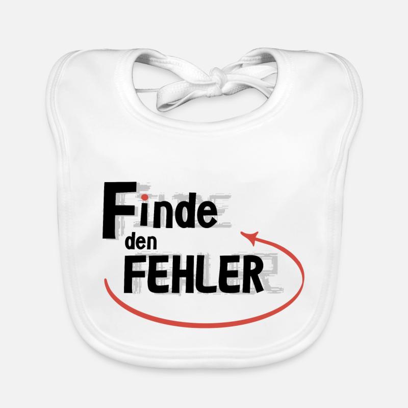 Finde den Fehler - Baby Bio-Lätzchen - Weiß