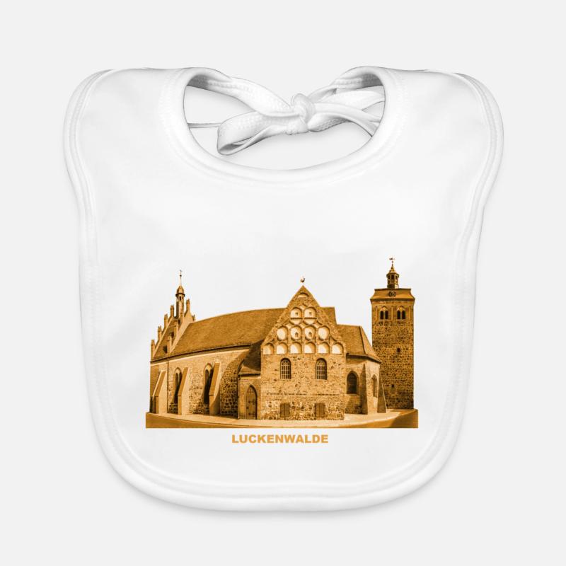 Luckenwalde Marktturm Kirche Fläming Brandenburg Baby Bio-Lätzchen