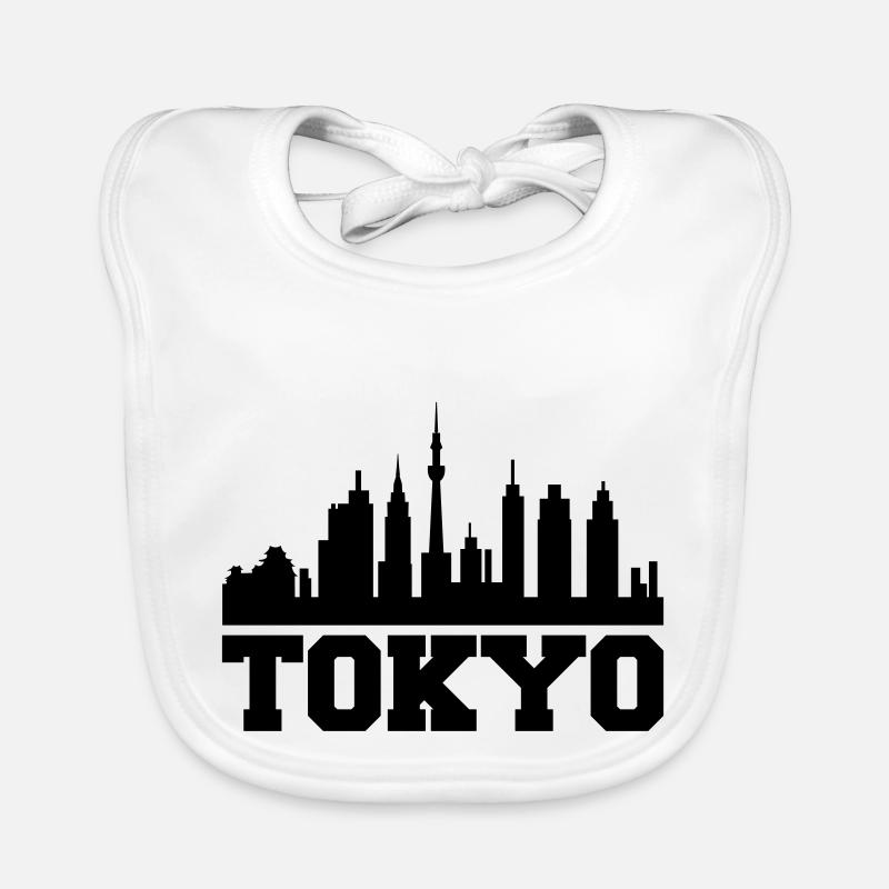 Tokyo Skyline Organic Baby Bibs