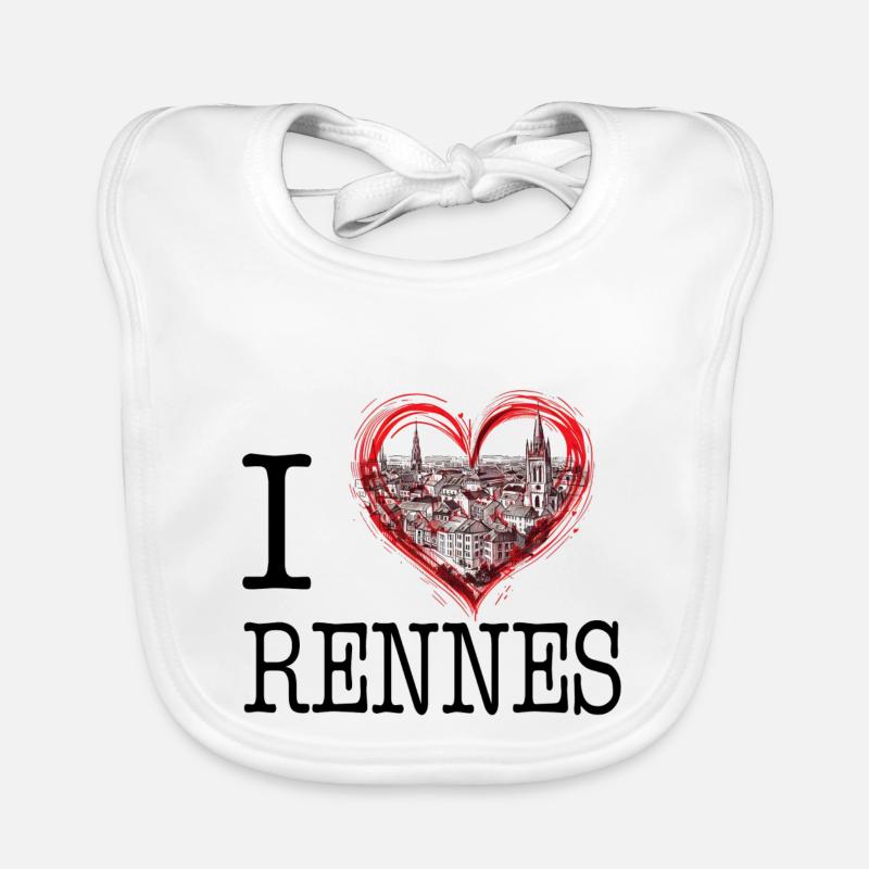 Ich liebe Rennes Baby Bio-Lätzchen