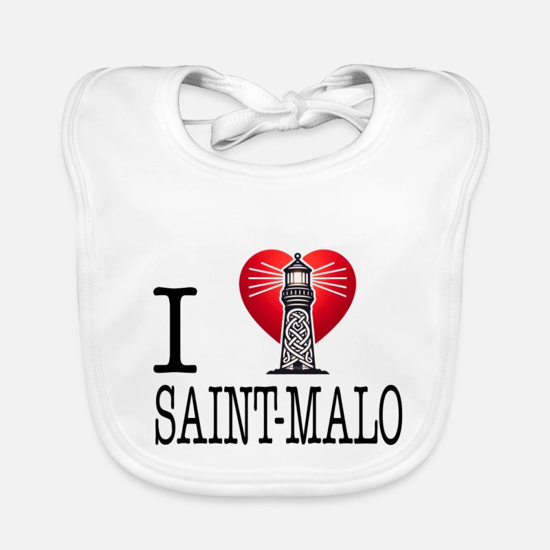 Ich liebe Saint-Malo Baby Bio-Lätzchen