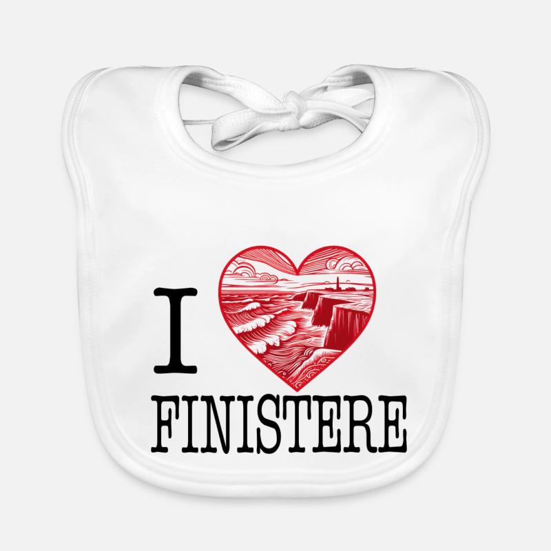 i love finistere - Bavoir bio Bébé - blanc