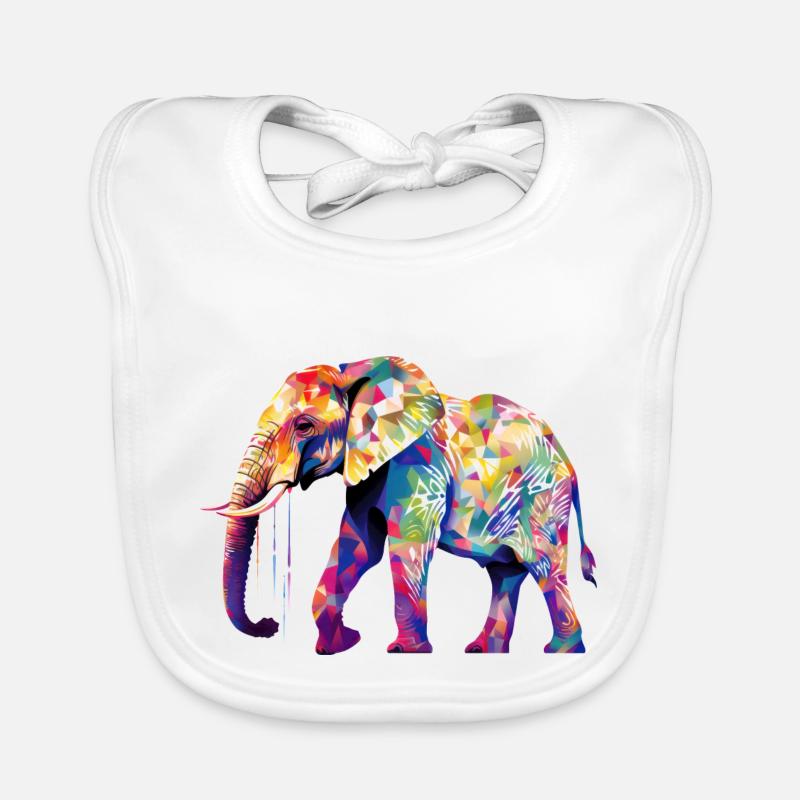 elefant bunt Baby Bio-Lätzchen