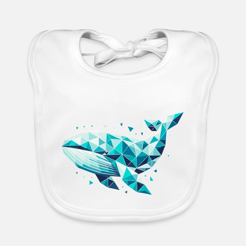 Wal // whale - Baby Bio-Lätzchen - Weiß