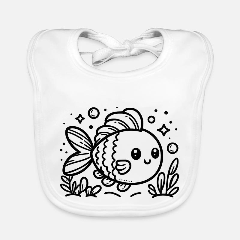 Fish under water Organic Baby Bibs