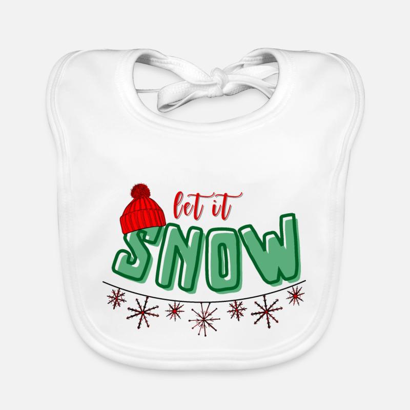 Let it snow bunt Baby Bio-Lätzchen