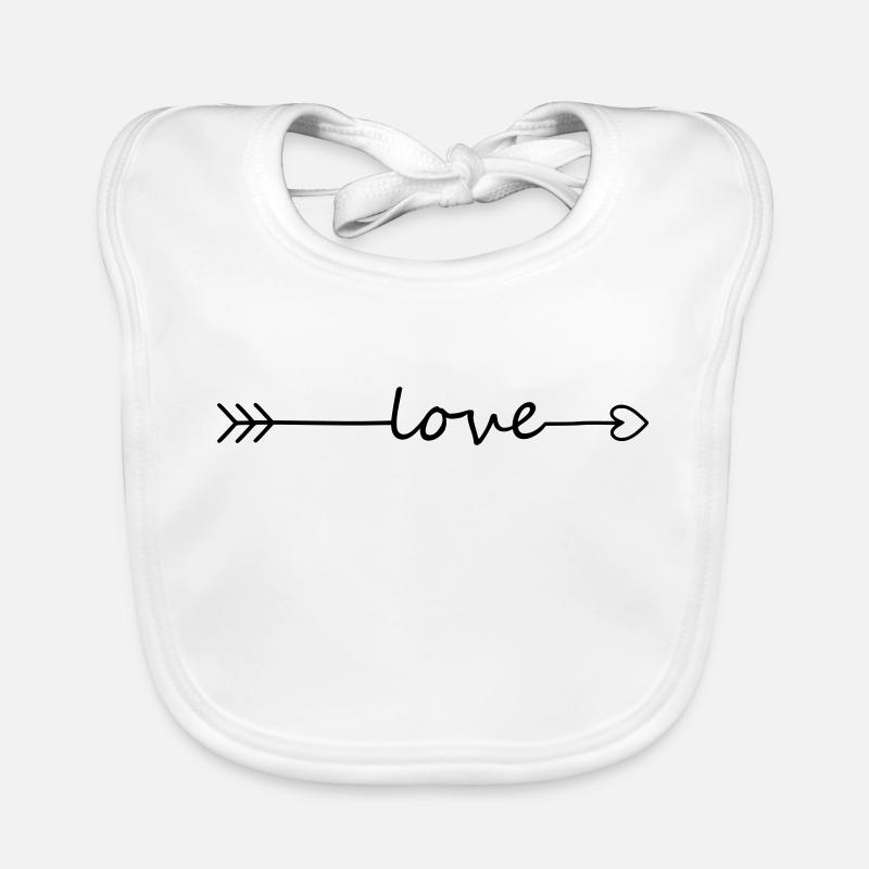 Flèche de coeur Amour Bavoir bio Bébé