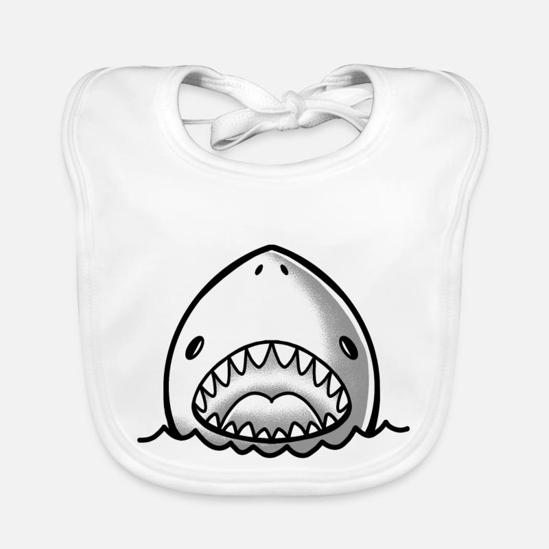 mignon visage de requin avec la bouche ouverte Bavoir bio Bébé