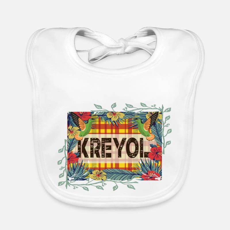 Schöne Geschenkidee KREYOL ODER KREOLISCHE Madras Baby Bio-Lätzchen