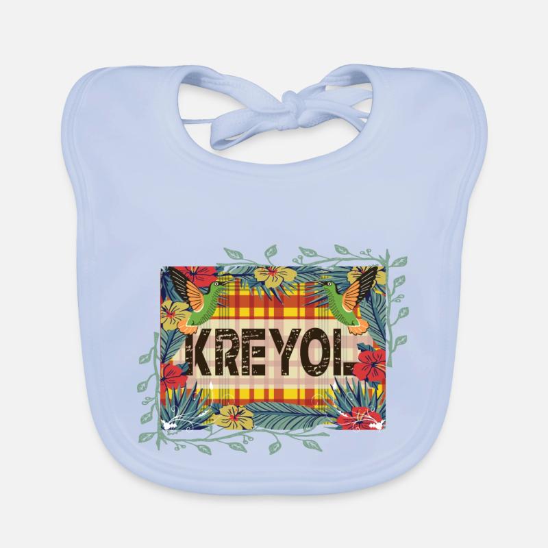 Schöne Geschenkidee KREYOL ODER KREOLISCHE Madras Baby Bio-Lätzchen