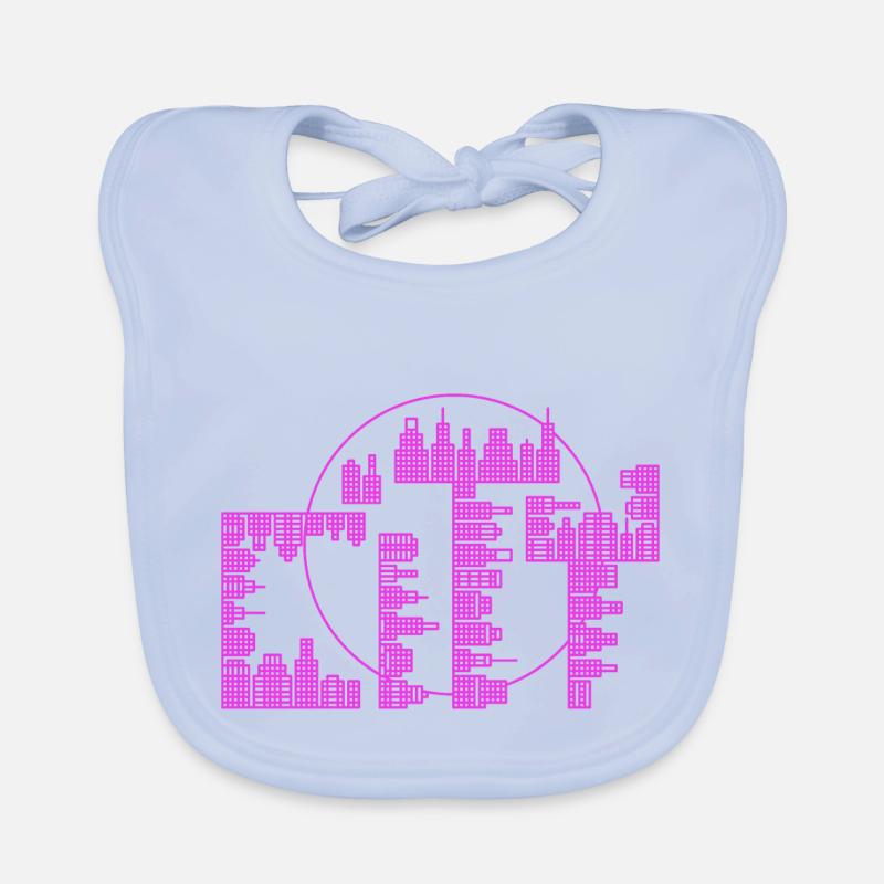 Skyline, City - version violette Bavoir bio Bébé