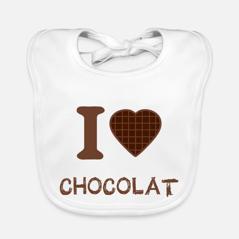 J'adore le chocolat Bavoir bio Bébé