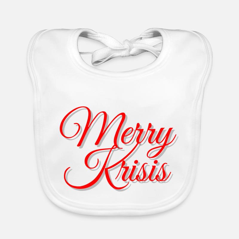 Merry Krisis - Baby Bio-Lätzchen - Weiß