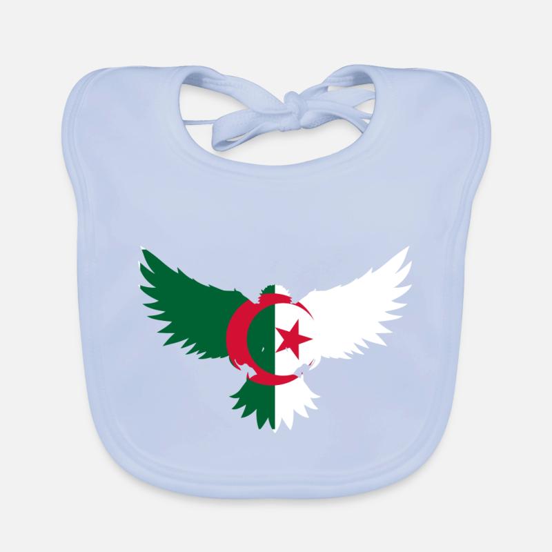 Algerian Eagle - Algeria Gift Idea Organic Baby Bibs