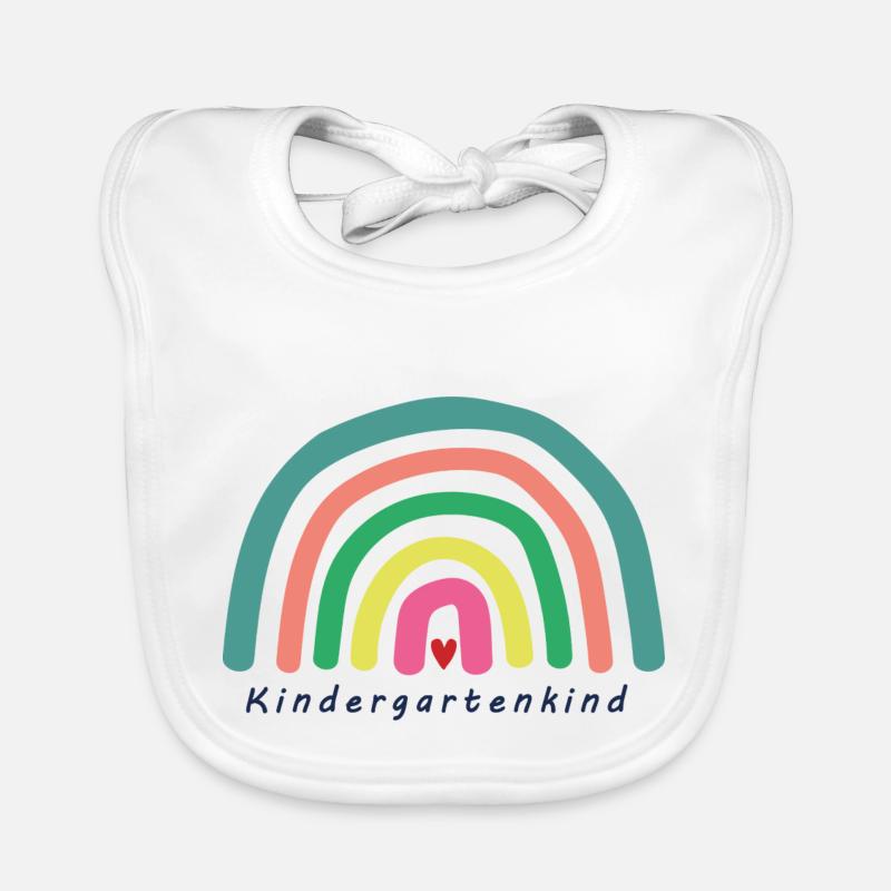 Kindergarten, Kita, Regenbogen Baby Bio-Lätzchen
