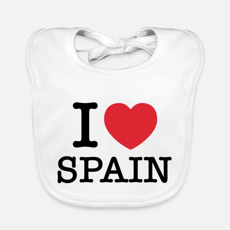 Ich liebe Spanien | Spanien | I Herz Spanien Baby Bio-Lätzchen