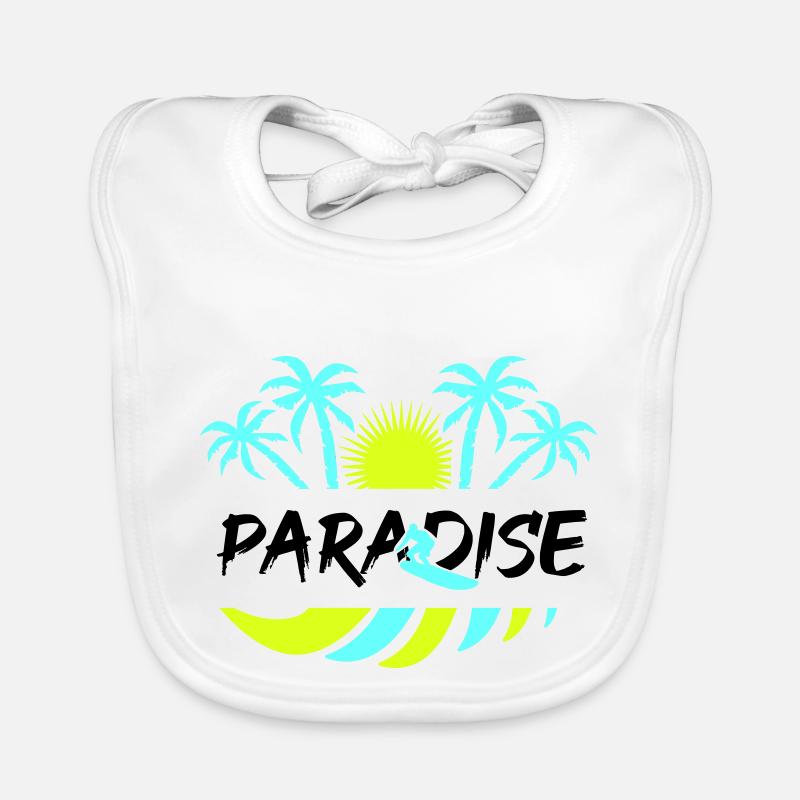 Paradis du surf Bavoir bio Bébé