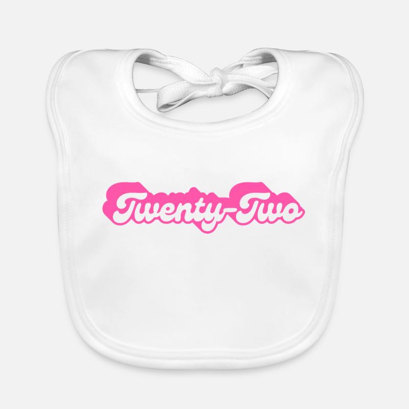 twenty-two birthday -22e anniversaire rétro rose Bavoir bio Bébé