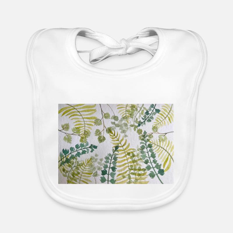 motif de feuillage Bavoir bio Bébé