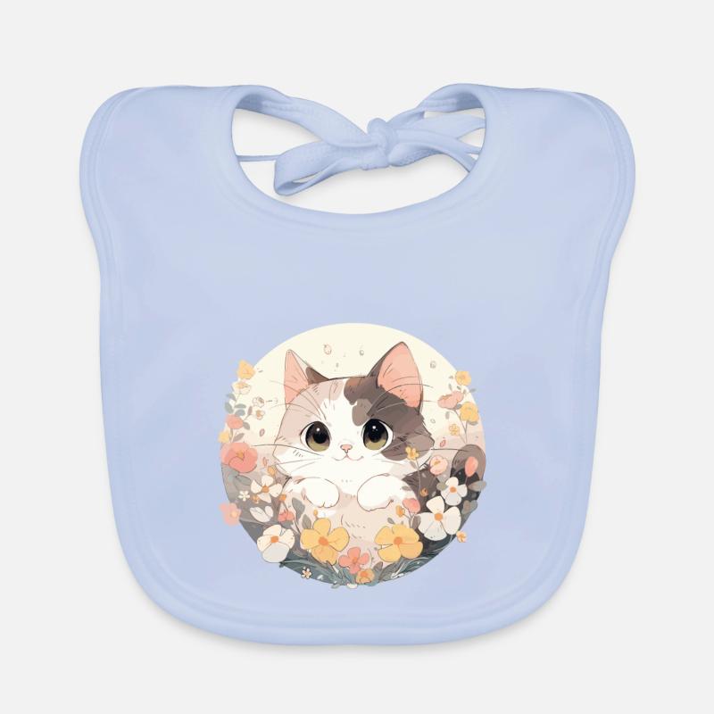 Chat trop mignon Bavoir bio Bébé
