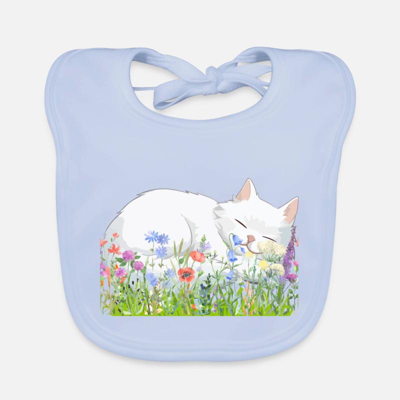 Chat endormi Bavoir bio Bébé