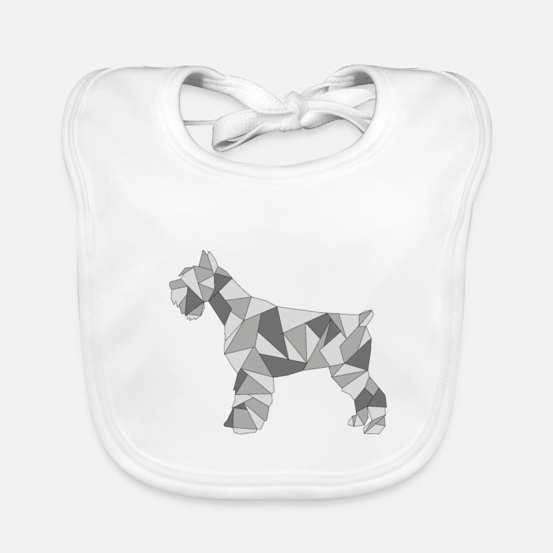 GEOMETRISCHER SCHNAUZER grau Baby Bio-Lätzchen