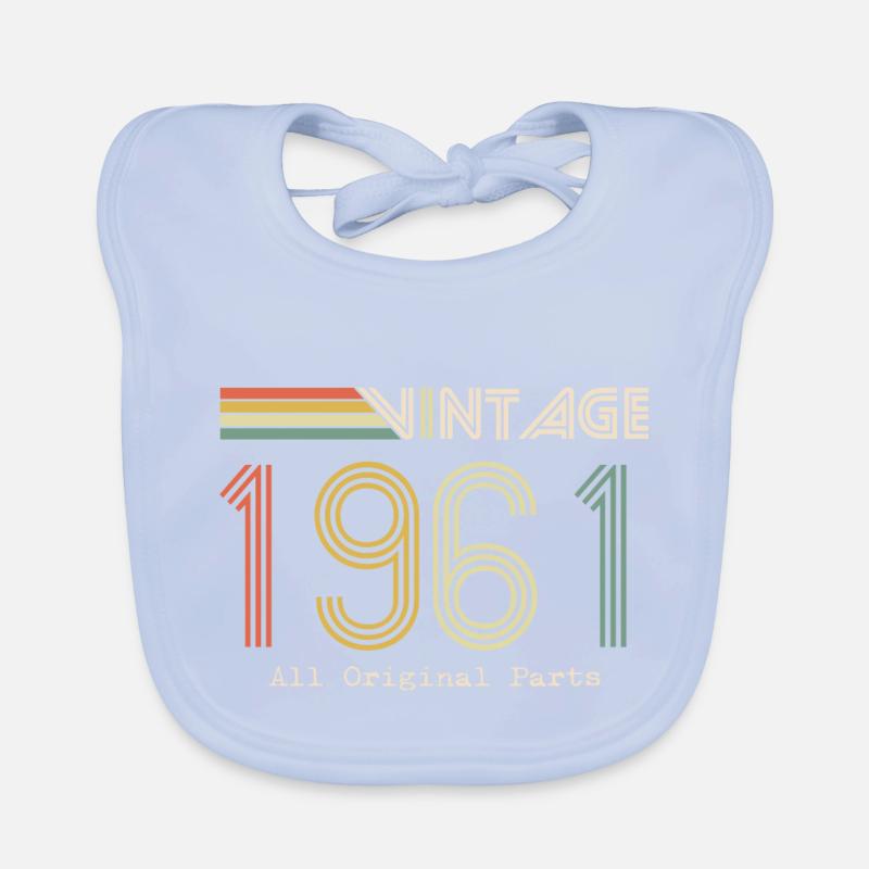 Epic & Legendary Born 1961: 63rd Birthday Organic Baby Bibs