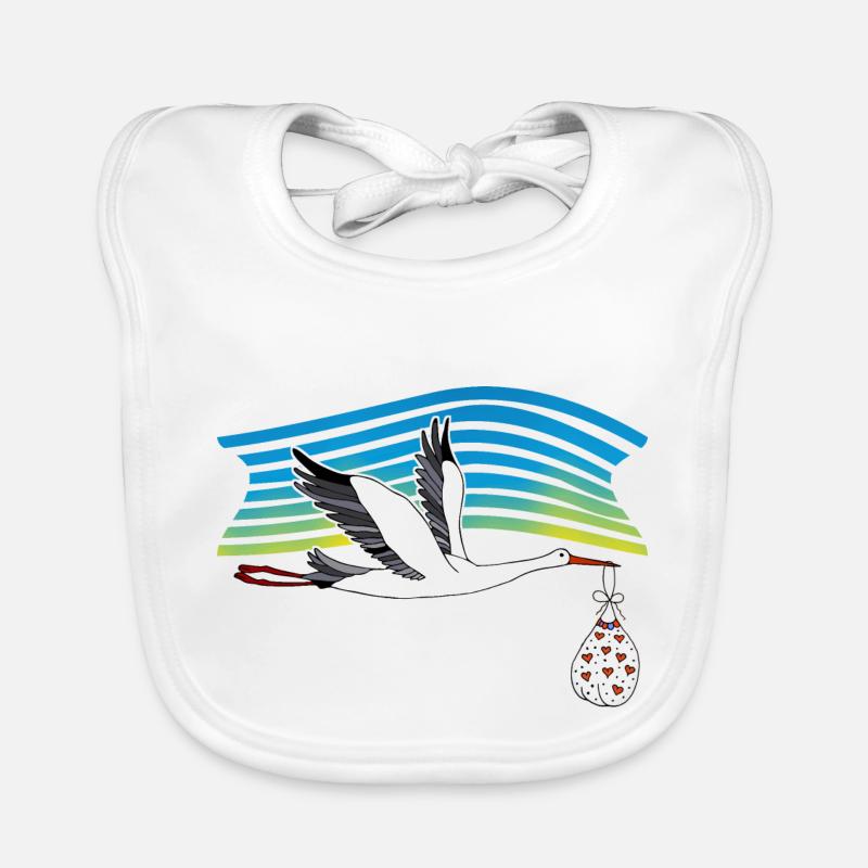 Stork bird Organic Baby Bibs