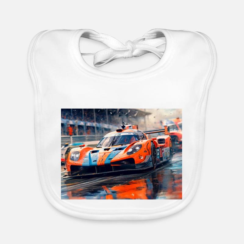 Course automobile Bavoir bio Bébé