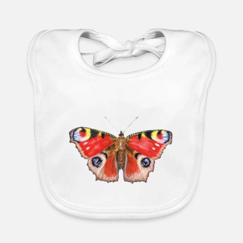 Papillon paon Bavoir bio Bébé