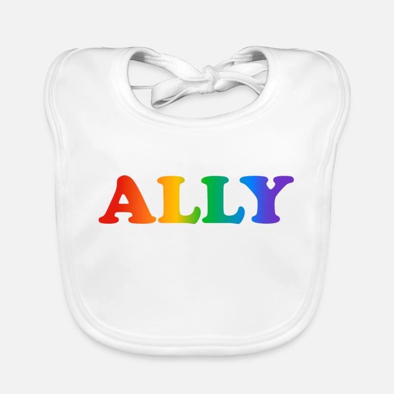 Gay Pride Ally Organic Baby Bibs
