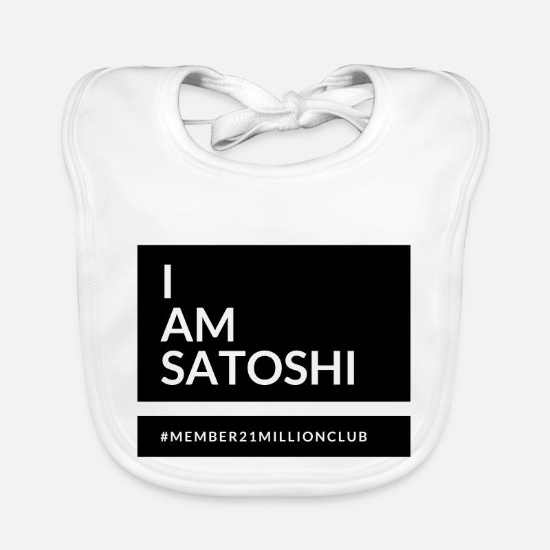 Je suis Satoshi - Bavoir bio Bébé - blanc